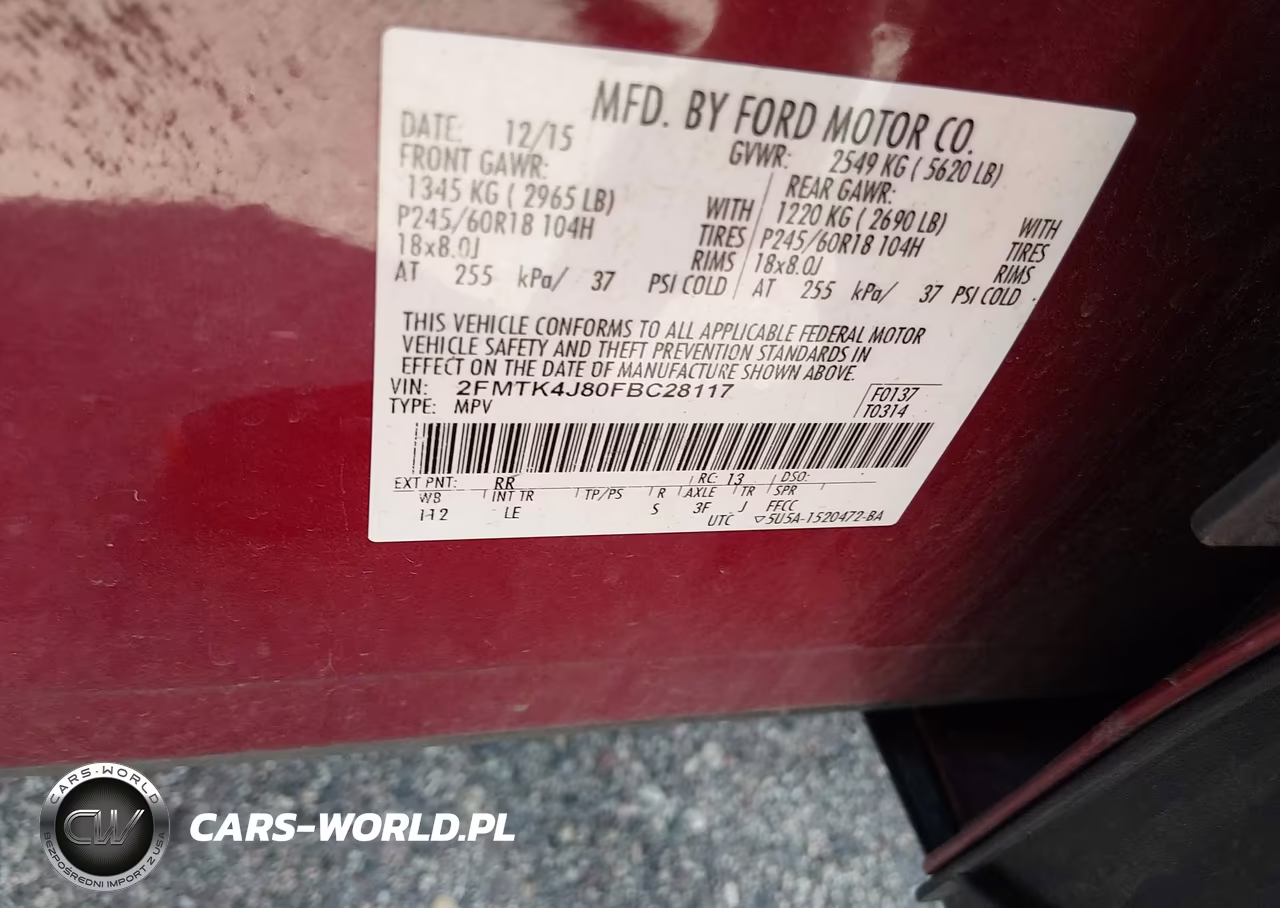 2015 Ford Edge Sel VIN:2FMTK4J80FBC28117 - 9