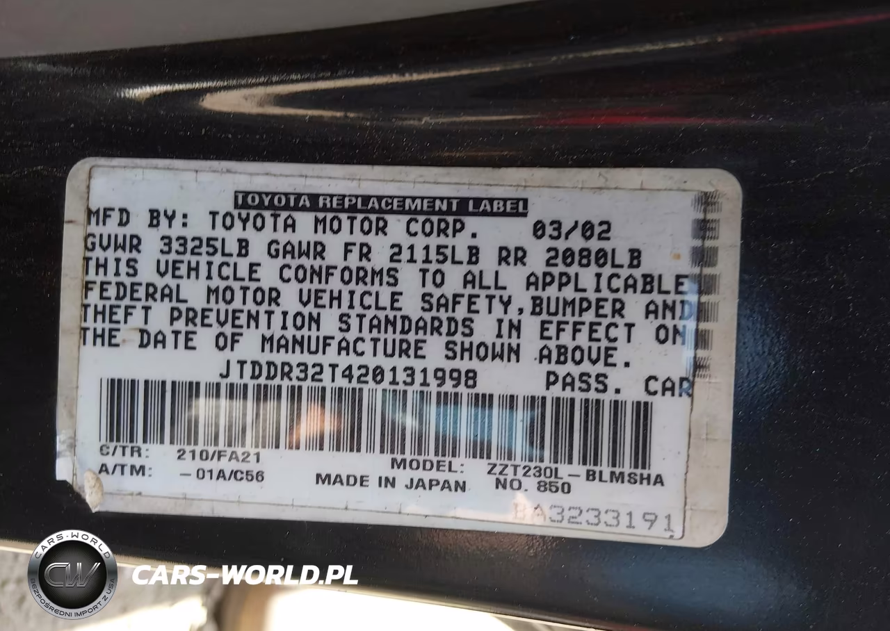 2002 Toyota Celica Gt VIN:JTDDR32T420131998 - 9