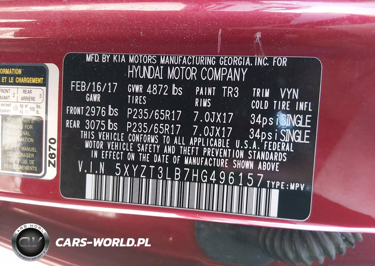 2017 Hyundai Santa Fe Sport 2.4L VIN:5XYZT3LB7HG496157 - 9