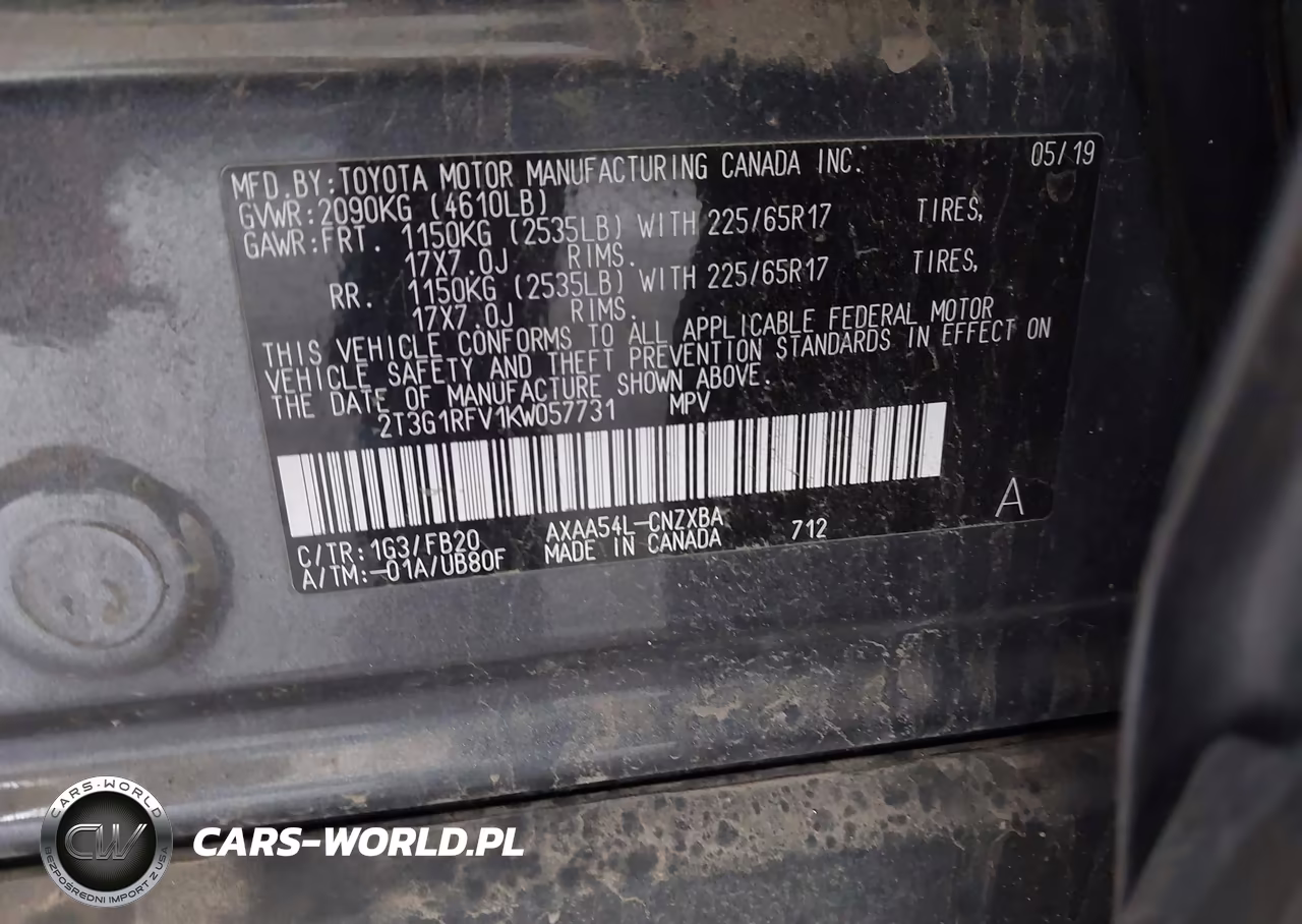 2019 Toyota Rav4 Le VIN:2T3G1RFV1KW057731 - 9