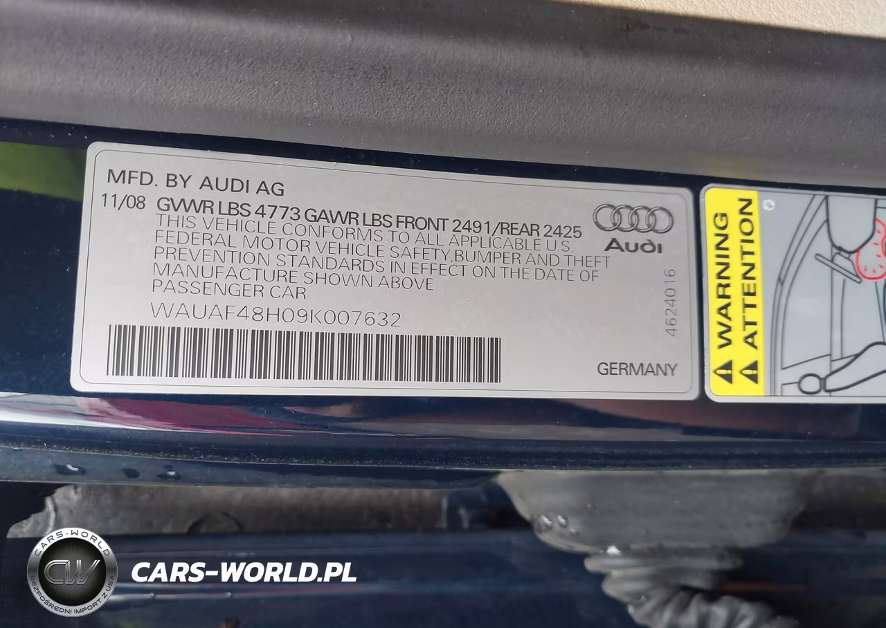 2009 Audi A4 2.0T Special Edition VIN:WAUAF48H09K007632 - 9