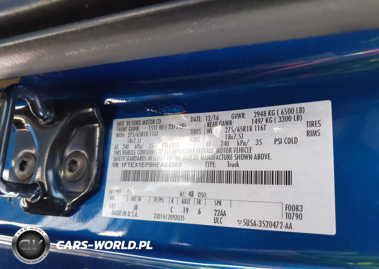 2017 Ford F-150 Xlt VIN:1FTEX1EP9HFA84969 - 9