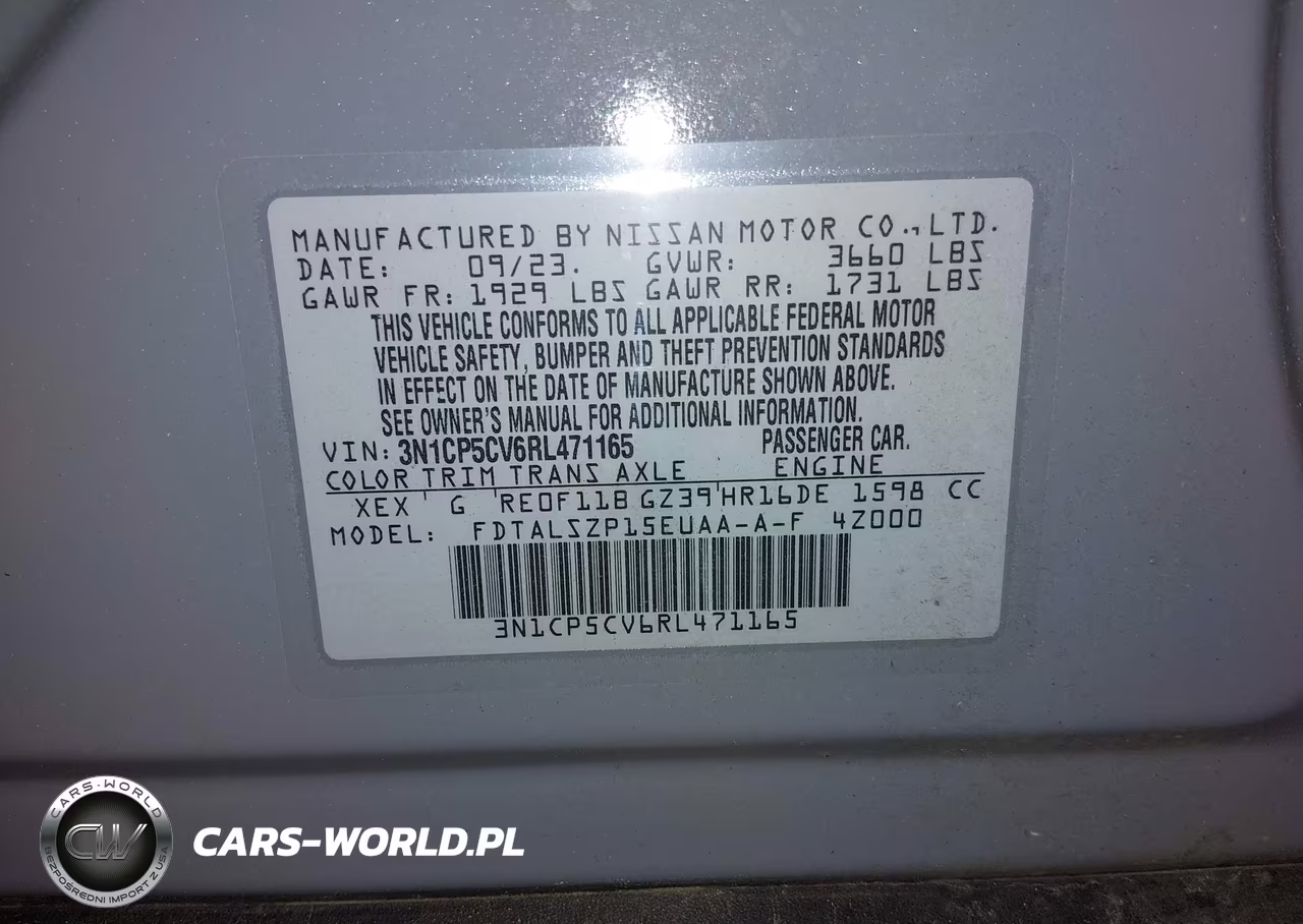 2024 Nissan Kicks Sv Xtronic Cvt VIN:3N1CP5CV6RL471165 - 9