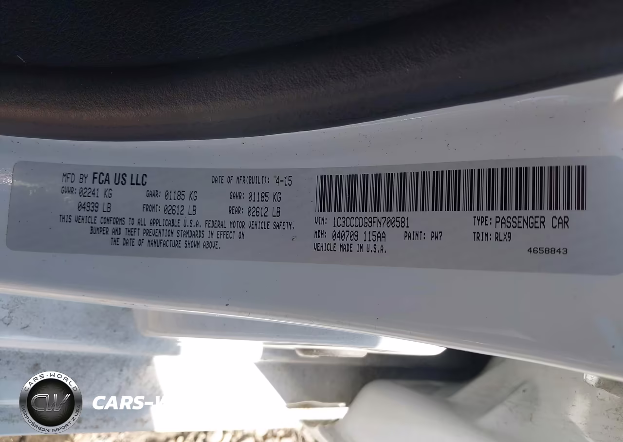 2015 Chrysler 200 S VIN:1C3CCCDG9FN700581 - 9