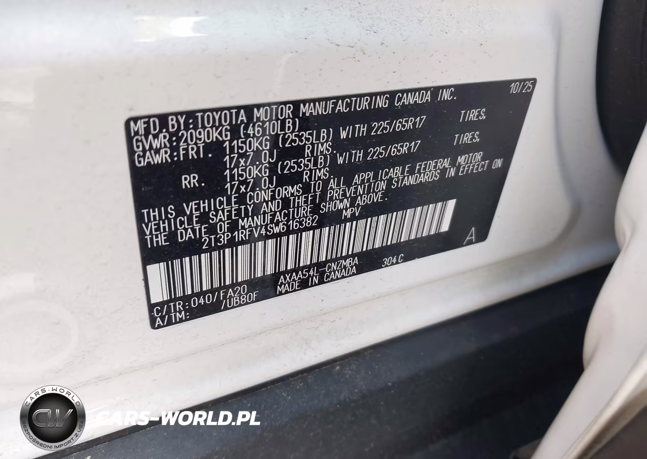 2025 Toyota Rav4 Xle VIN:2T3P1RFV4SW616382 - 9