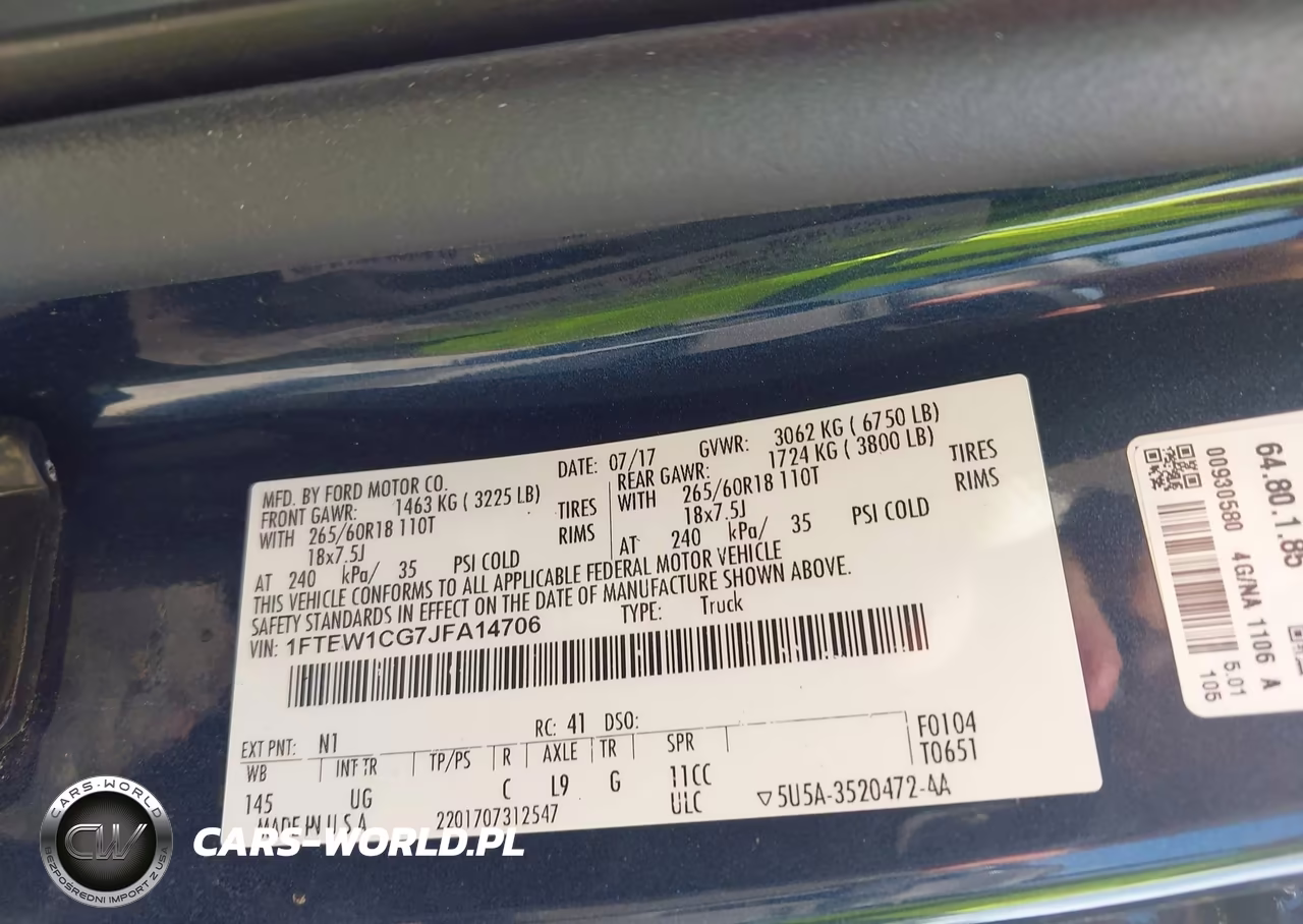 2018 Ford F-150 Xlt VIN:1FTEW1CG7JFA14706 - 9