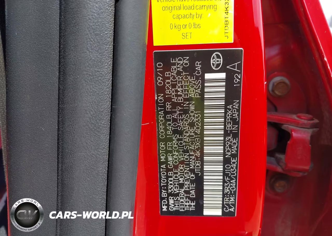 2011 Toyota Yaris VIN:JTDBT4K3XB1402331 - 9
