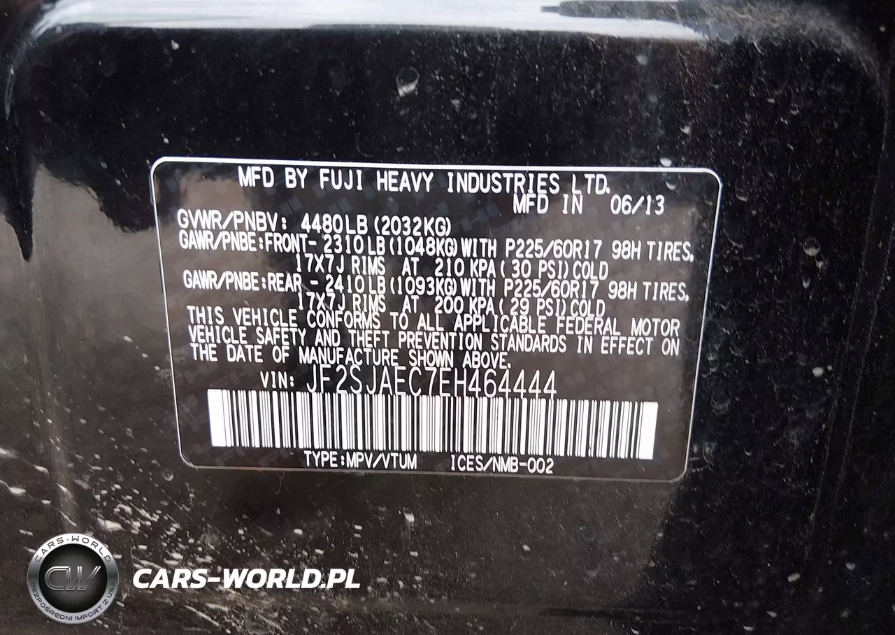 2014 Subaru Forester 2.5I Premium VIN:JF2SJAEC7EH464444 - 9