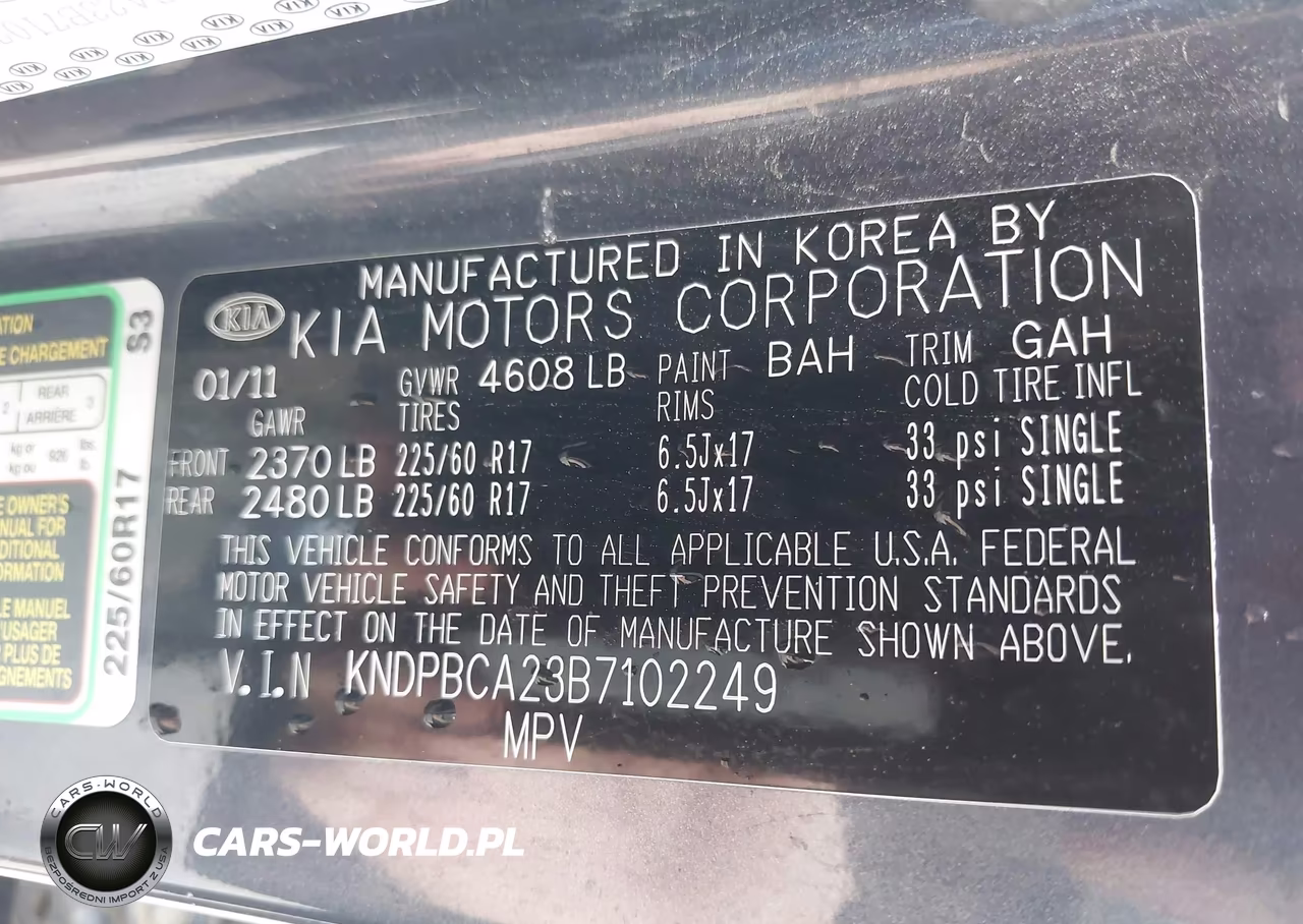 2011 Kia Sportage Lx VIN:KNDPBCA23B7102249 - 9