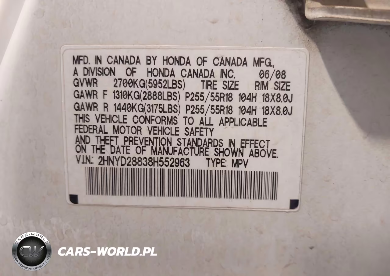 2008 Acura Mdx Sport Package VIN:2HNYD28838H552963 - 9