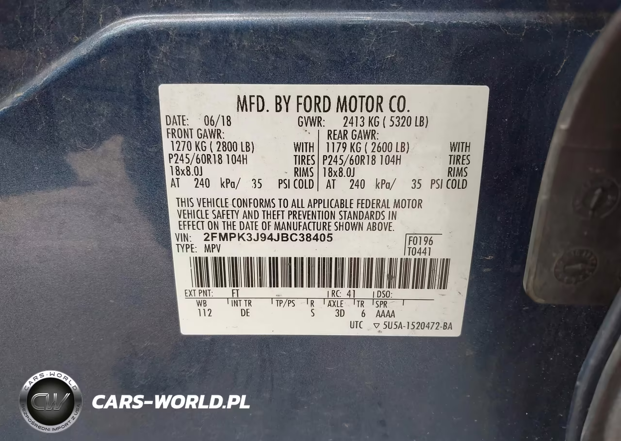 2018 Ford Edge Sel VIN:2FMPK3J94JBC38405 - 9