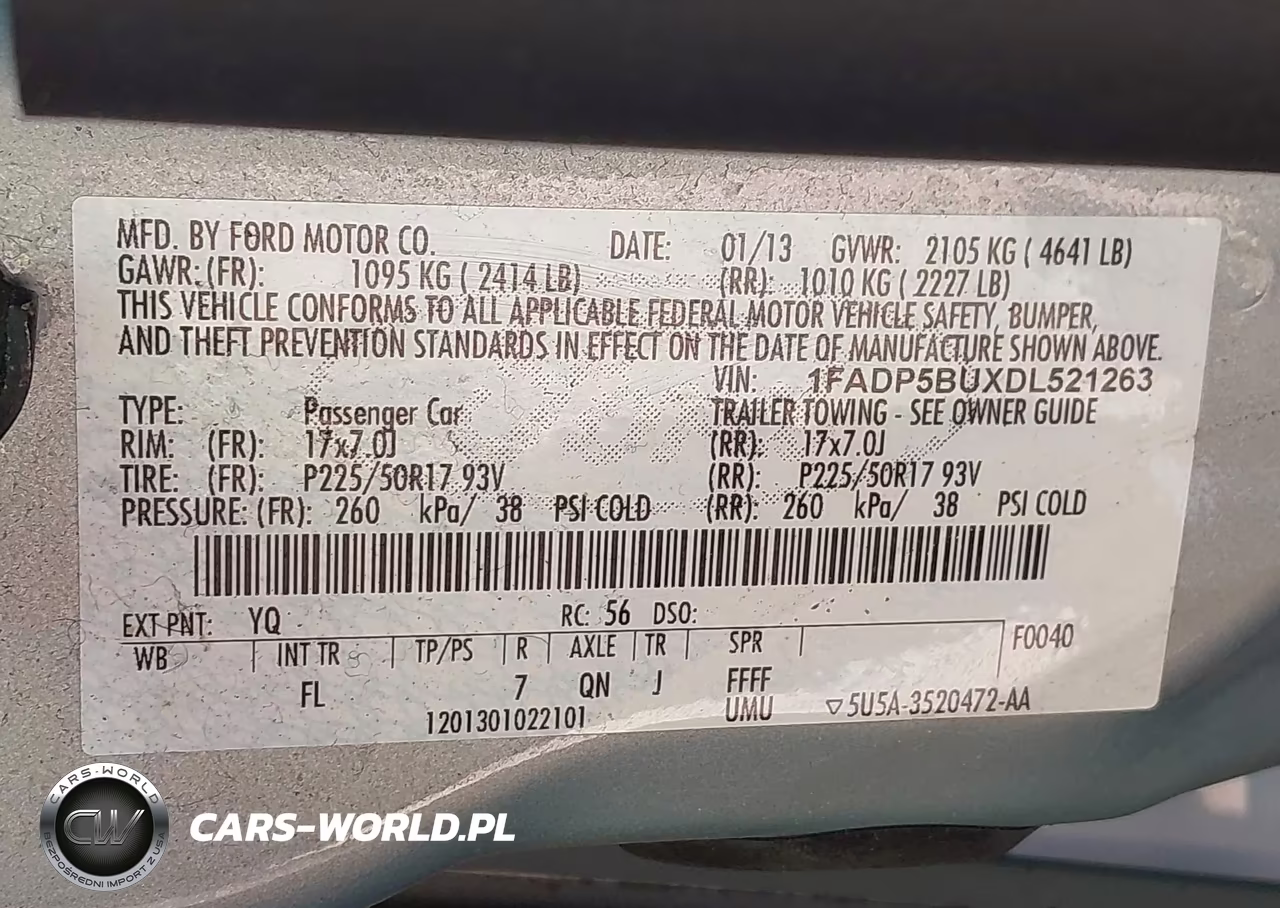 2013 Ford C-Max Hybrid Sel VIN:1FADP5BUXDL521263 - 9