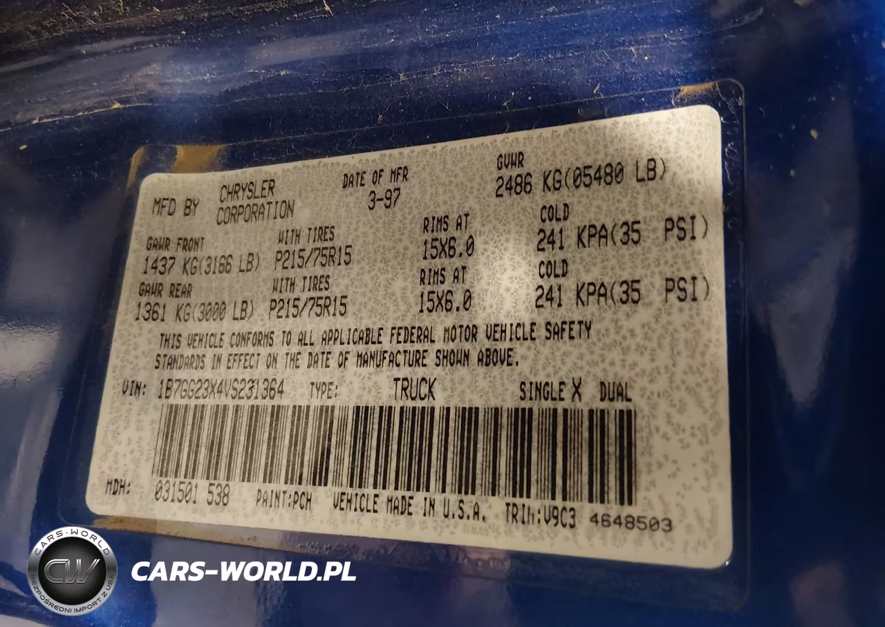 1997 Dodge Dakota Slt-Sport VIN:1B7GG23X4VS231364 - 9