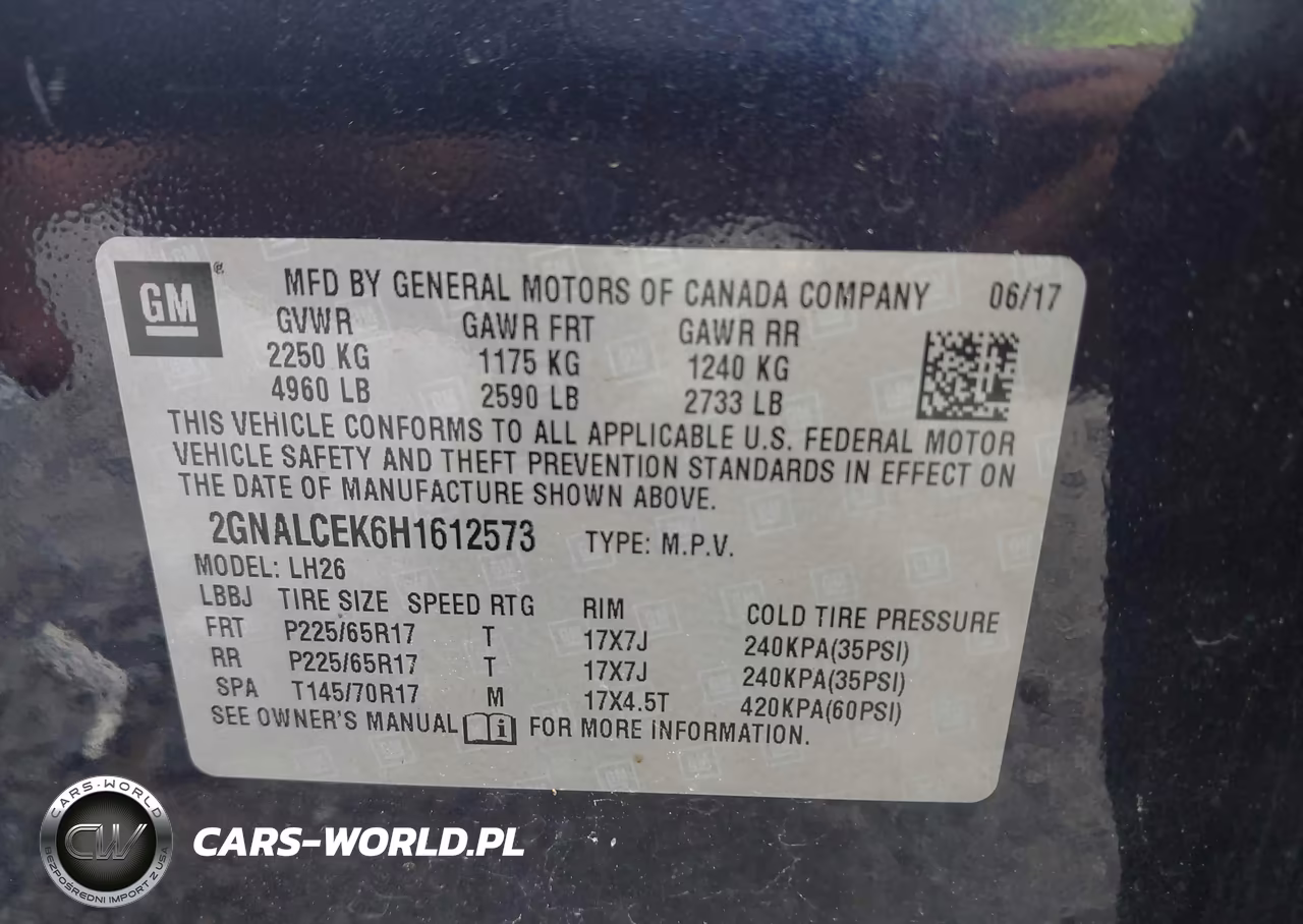 2017 Chevrolet Equinox Lt VIN:2GNALCEK6H1612573 - 9