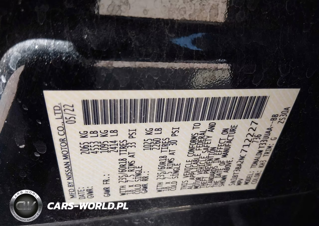 2022 Nissan Rogue Sv Fwd VIN:5N1BT3BA2NC712227 - 9