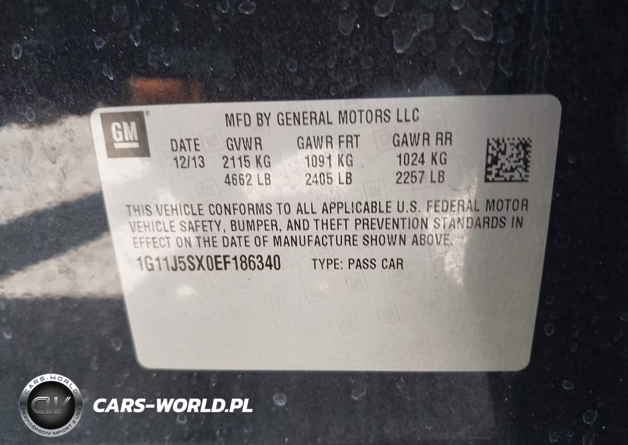 2014 Chevrolet Malibu 2Lz VIN:1G11J5SX0EF186340 - 9