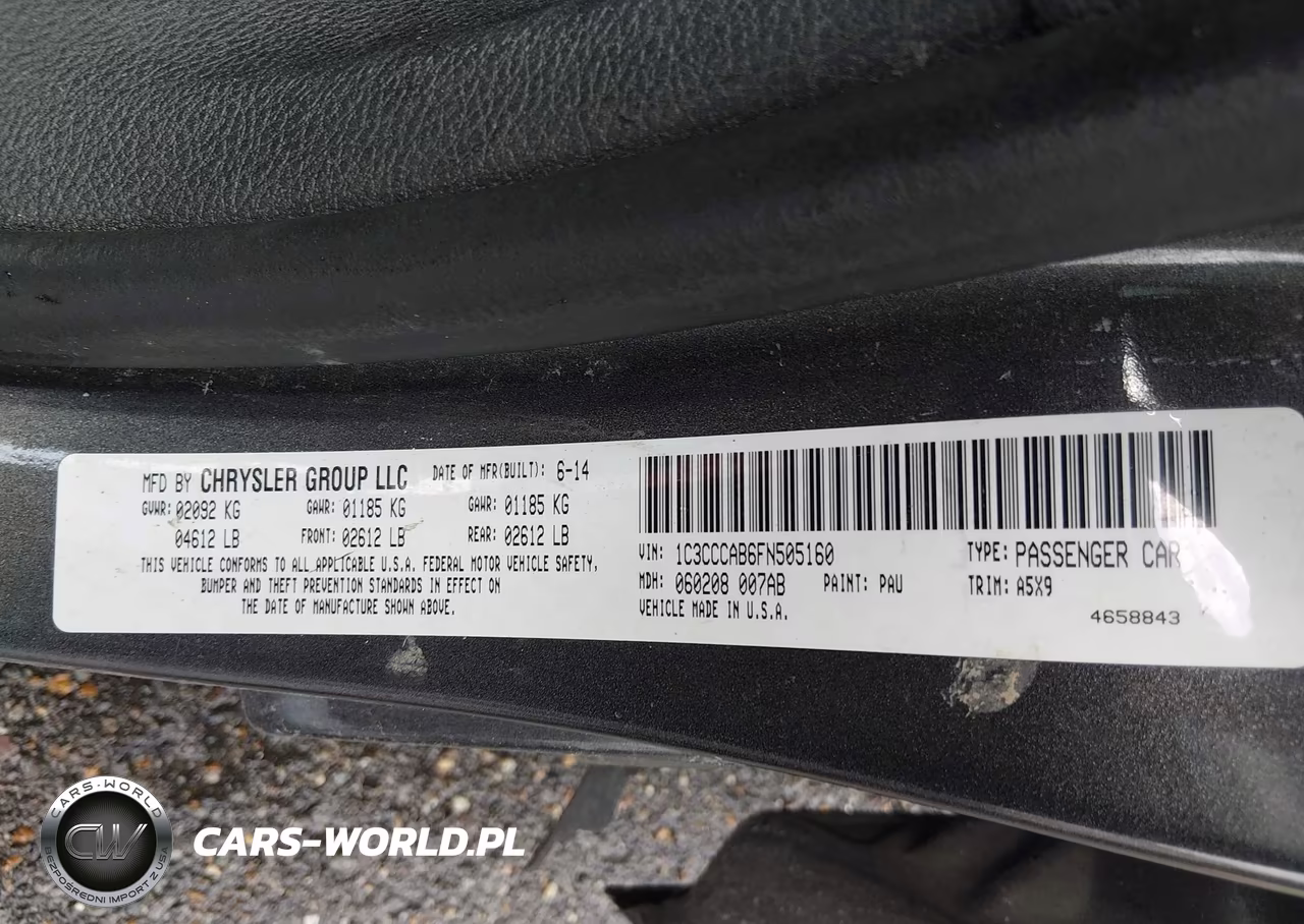 2015 Chrysler 200 Limited VIN:1C3CCCAB6FN505160 - 9
