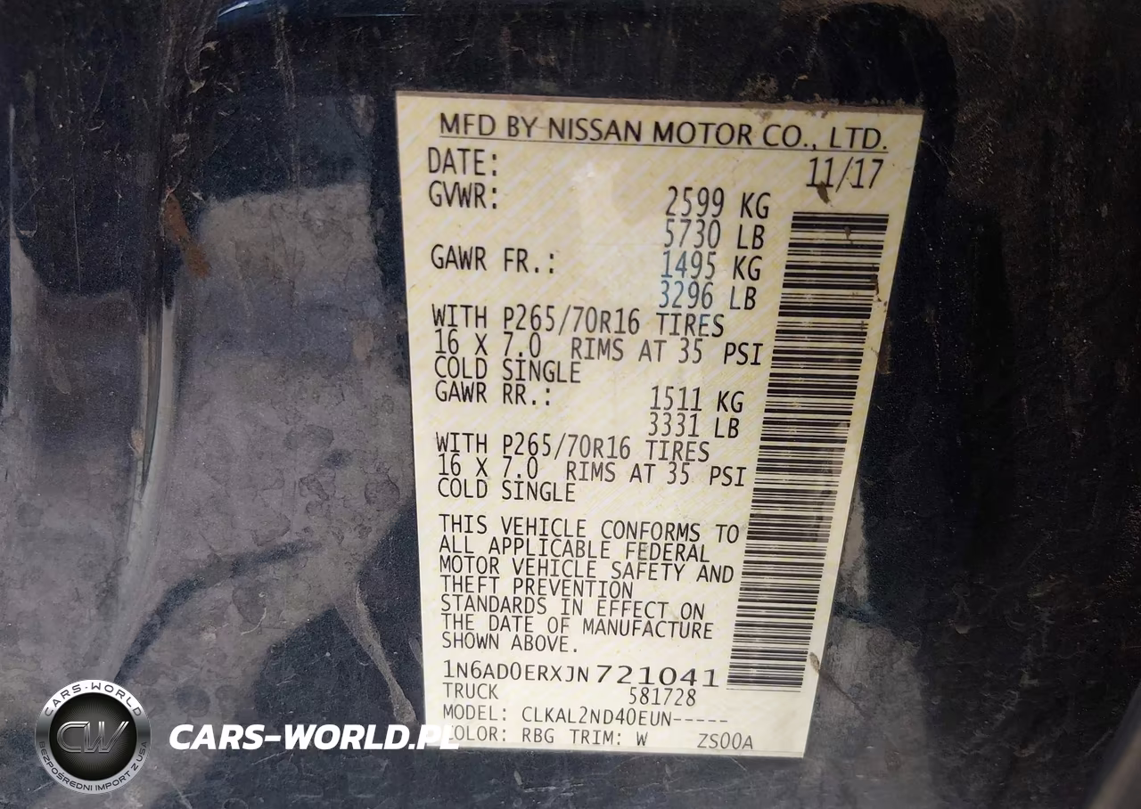 2018 Nissan Frontier Sv VIN:1N6AD0ERXJN721041 - 9