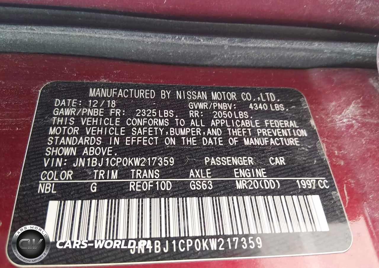 2019 Nissan Rogue Sport S VIN:JN1BJ1CP0KW217359 - 9