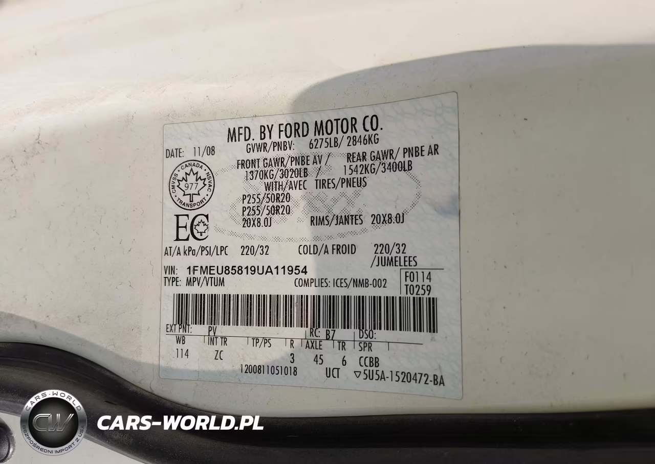 2009 Ford Explorer Limited VIN:1FMEU85819UA11954 - 9