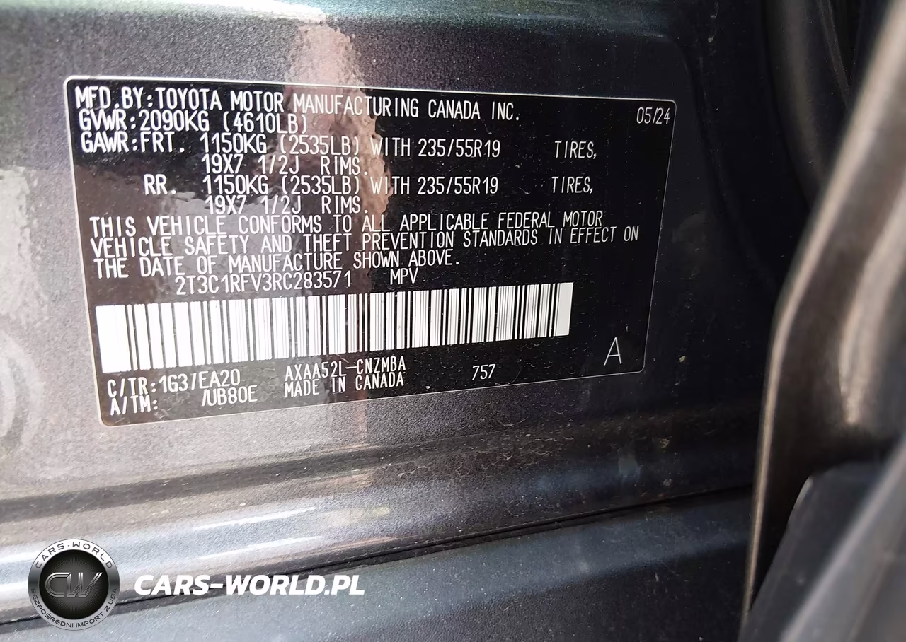 2024 Toyota Rav4 Xle Premium VIN:2T3C1RFV3RC283571 - 9