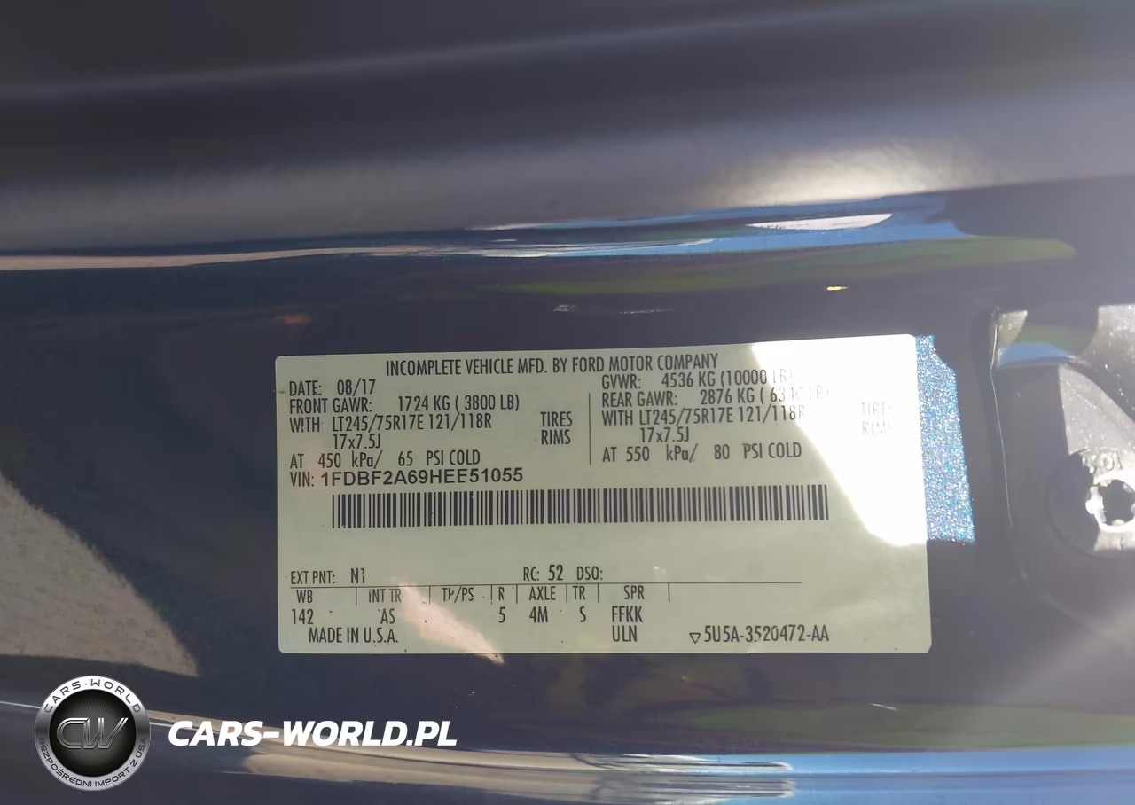 2017 Ford F-250 Xl VIN:1FDBF2A69HEE51055 - 9