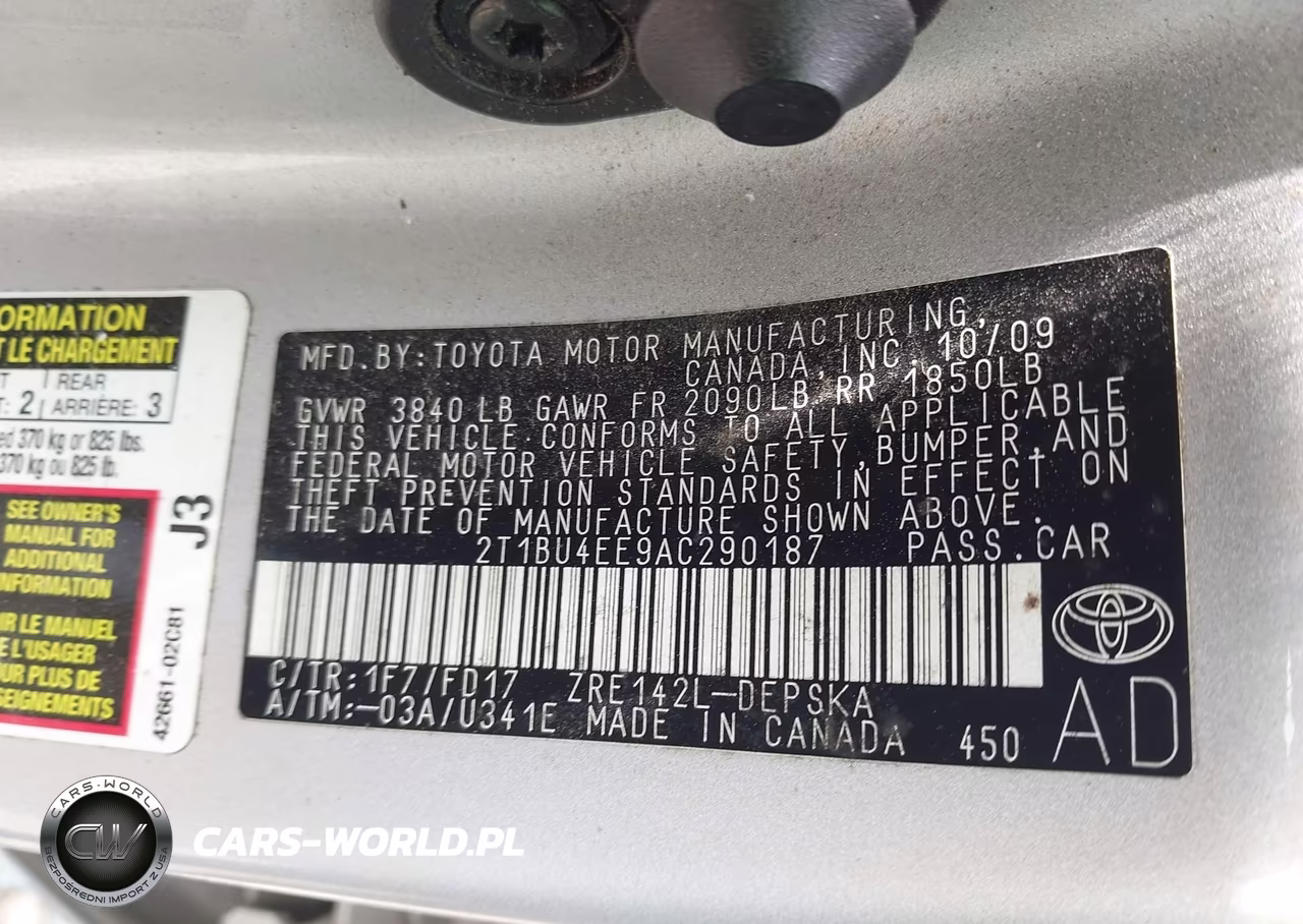 2010 Toyota Corolla S VIN:2T1BU4EE9AC290187 - 9