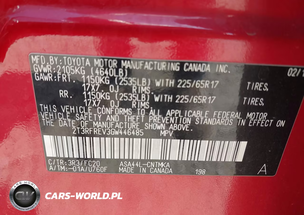 2016 Toyota Rav4 Xle VIN:2T3RFREV3GW446485 - 9