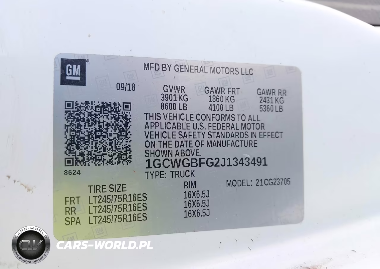 2018 Chevrolet Express 2500 Work Van VIN:1GCWGBFG2J1343491 - 9