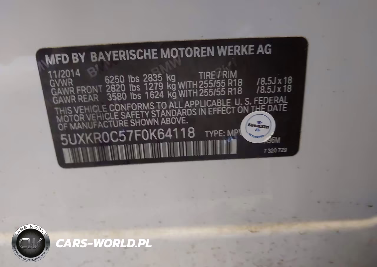 2015 BMW X5 xDrive35I VIN:5UXKR0C57F0K64118 - 9