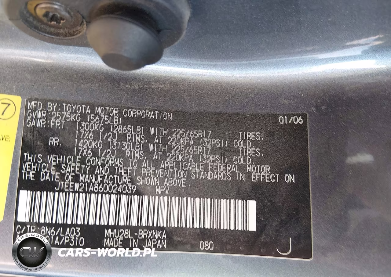 2006 Toyota Highlander Hybrid Limited V6 VIN:JTEEW21A860024039 - 9