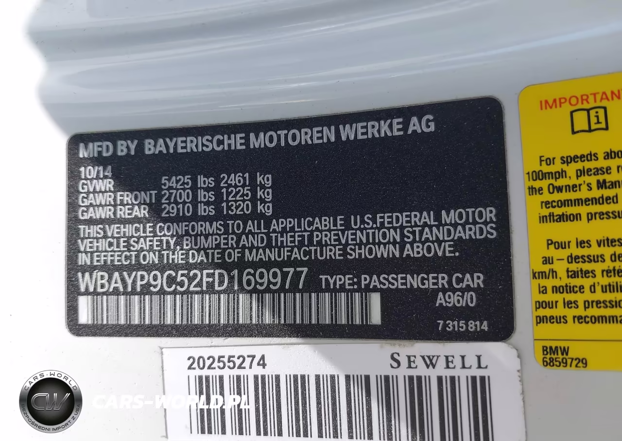 2015 BMW 650I VIN:WBAYP9C52FD169977 - 9