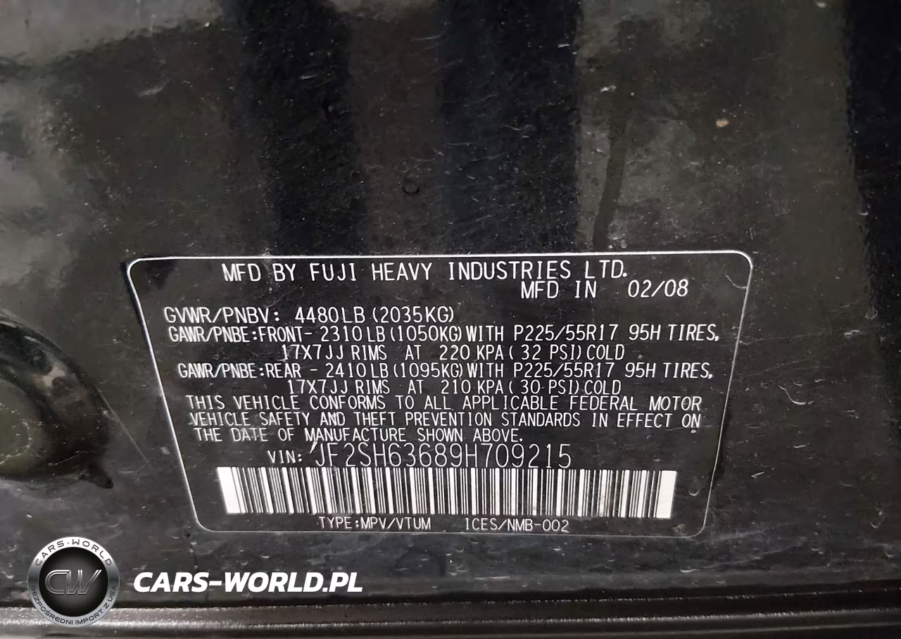2009 Subaru Forester 2.5X VIN:JF2SH63689H709215 - 9