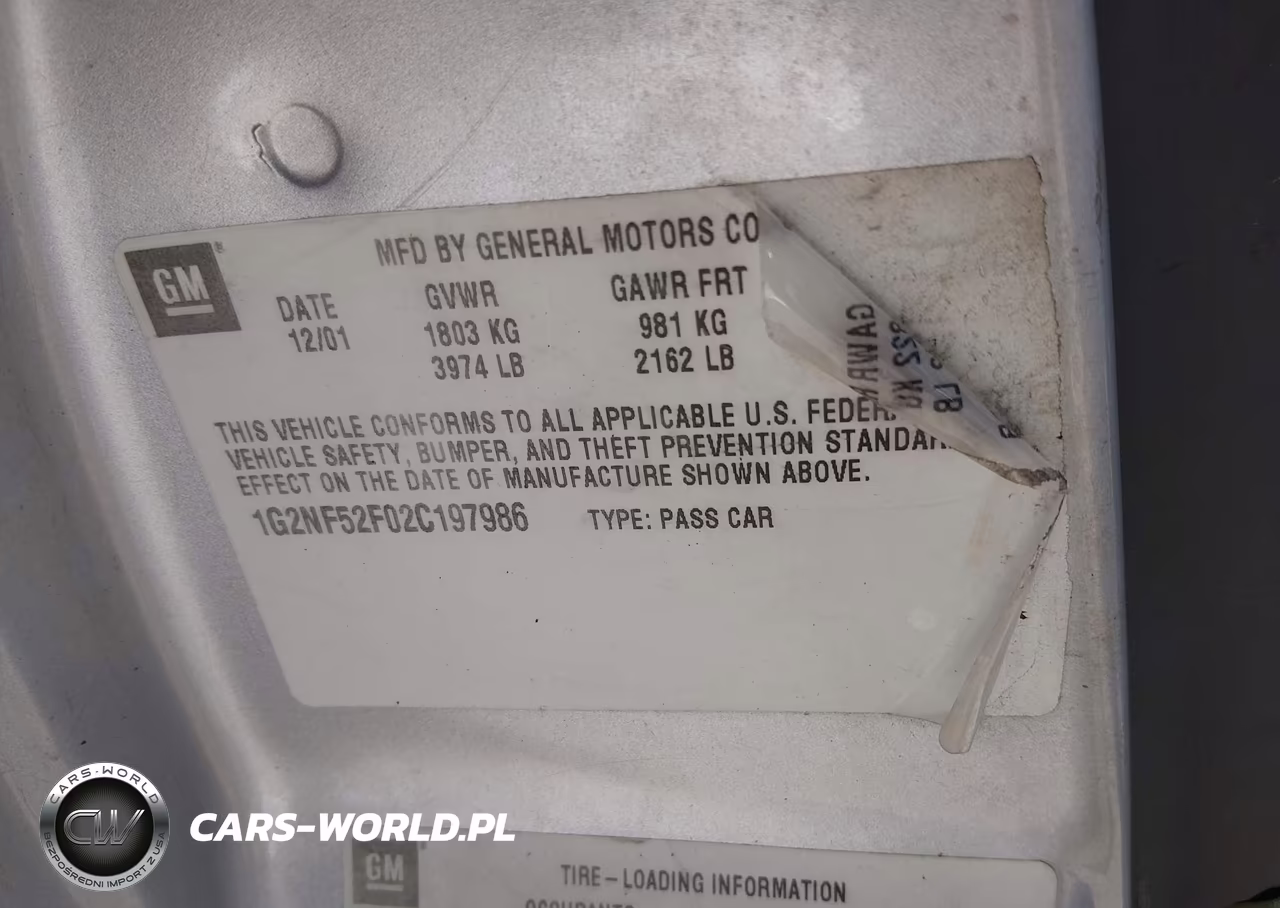 2002 Pontiac Grand Am Se1 VIN:1G2NF52F02C197986 - 9
