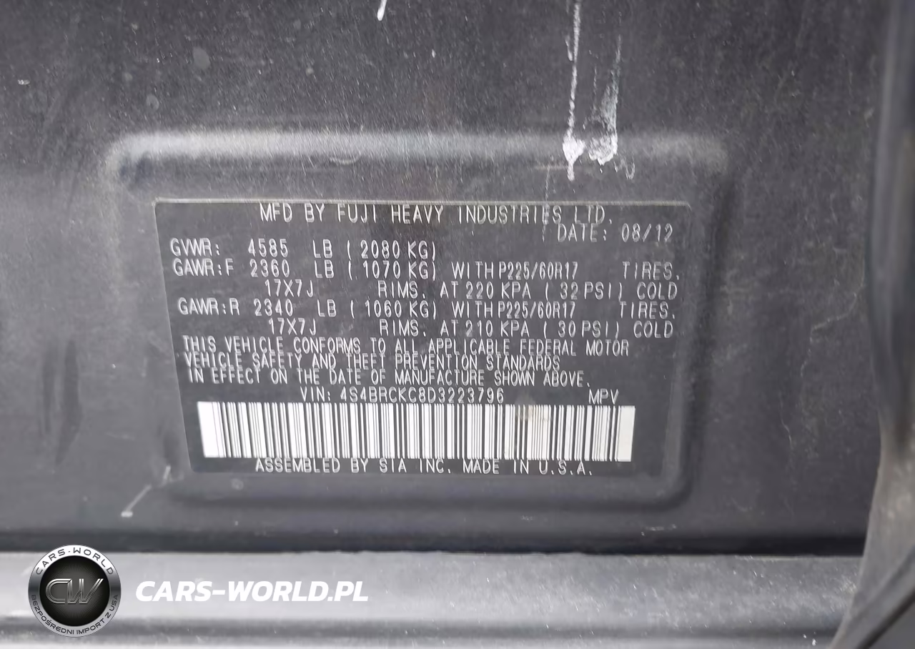 2013 Subaru Outback 2.5I Limited VIN:4S4BRCKC8D3223796 - 9