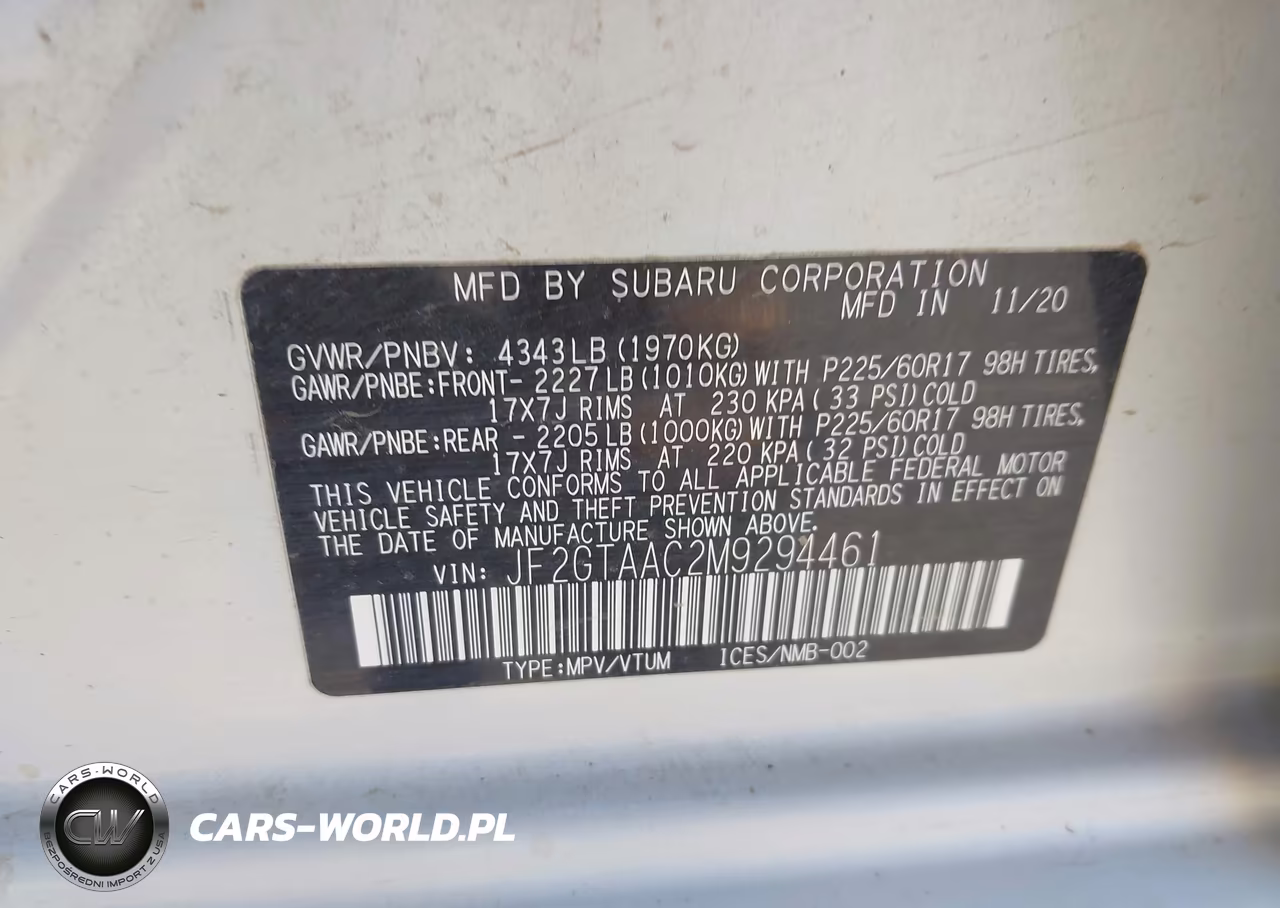 2021 Subaru Crosstrek VIN:JF2GTAAC2M9294461 - 9