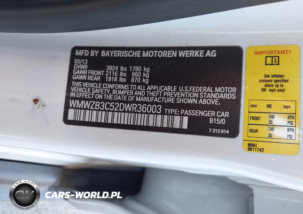 2013 Mini Countryman Cooper VIN:WMWZB3C52DWR36003 - 9