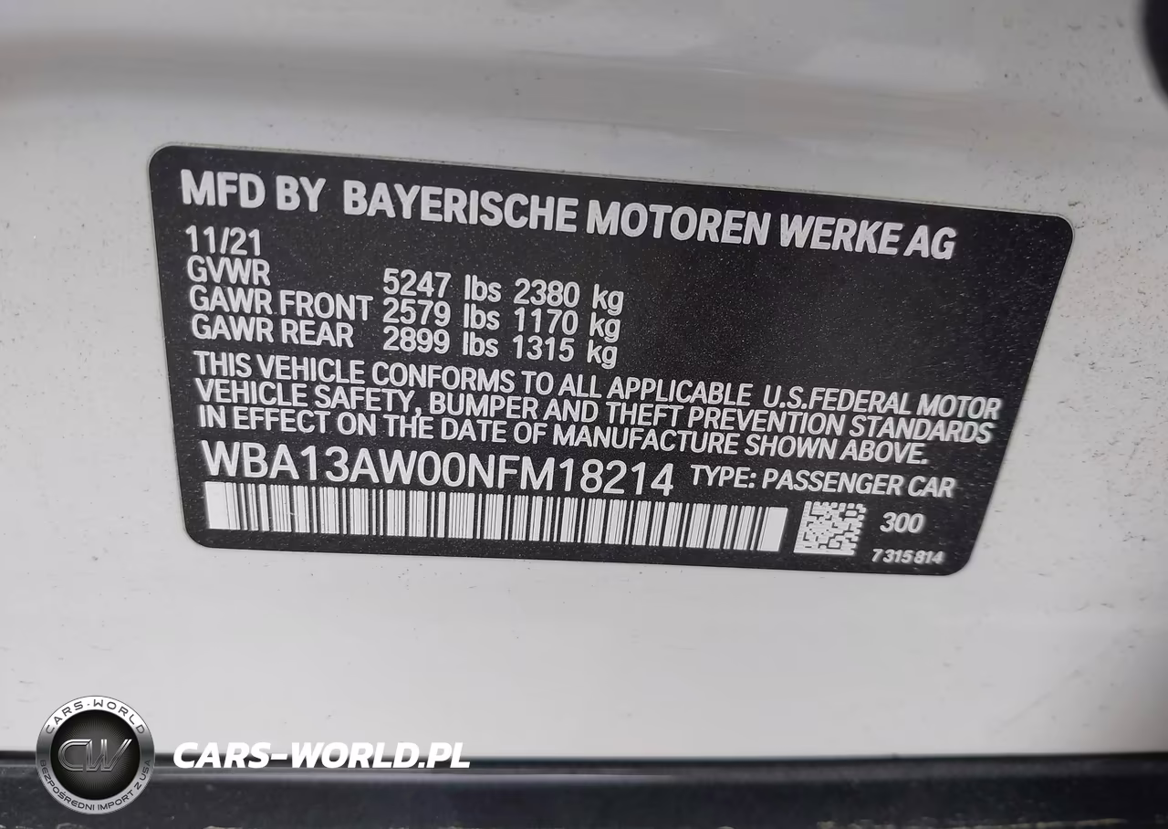 2022 BMW M440I Gran Coupe xDrive VIN:WBA13AW00NFM18214 - 9