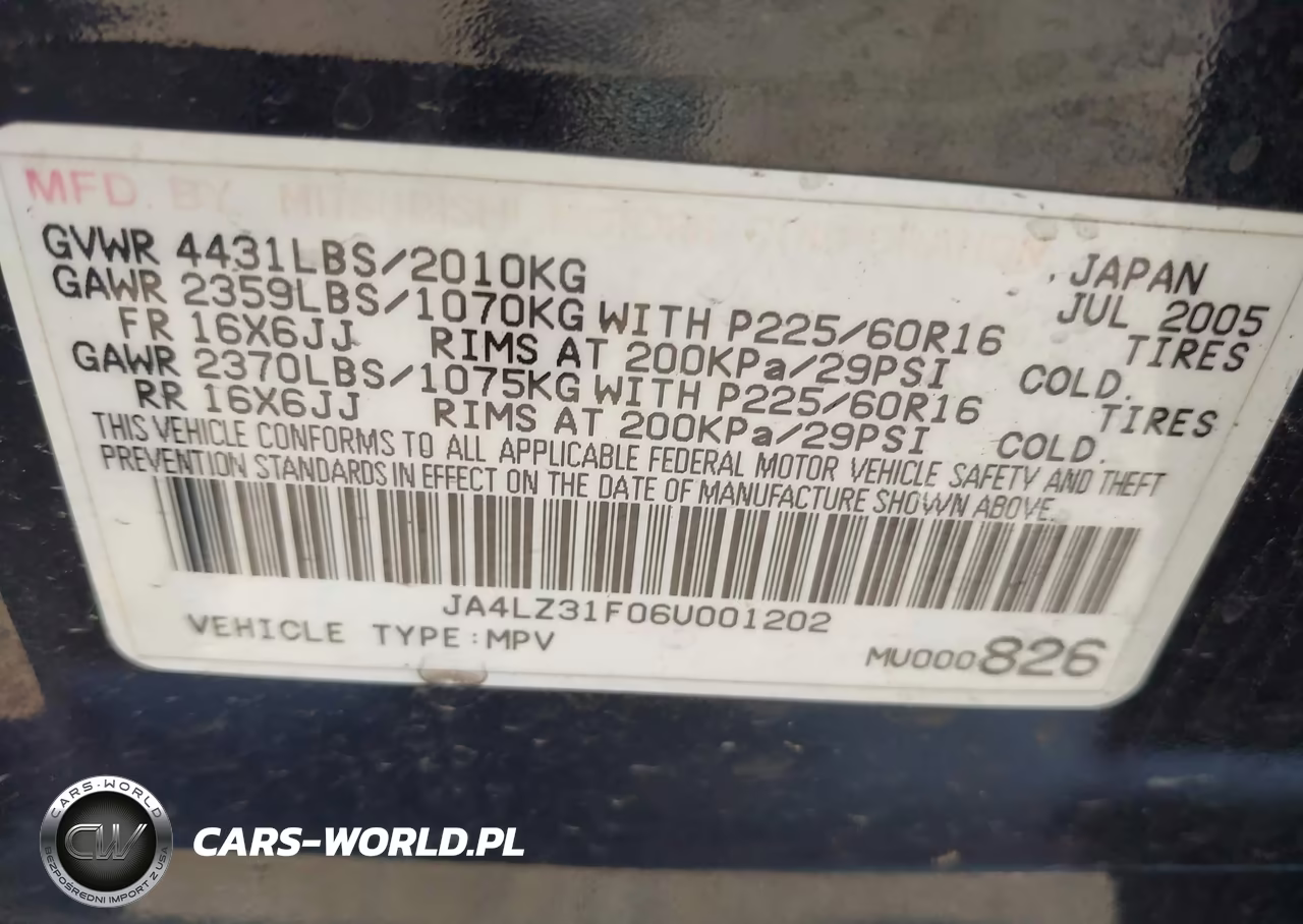 2006 Mitsubishi Outlander Ls VIN:JA4LZ31F06U001202 - 9