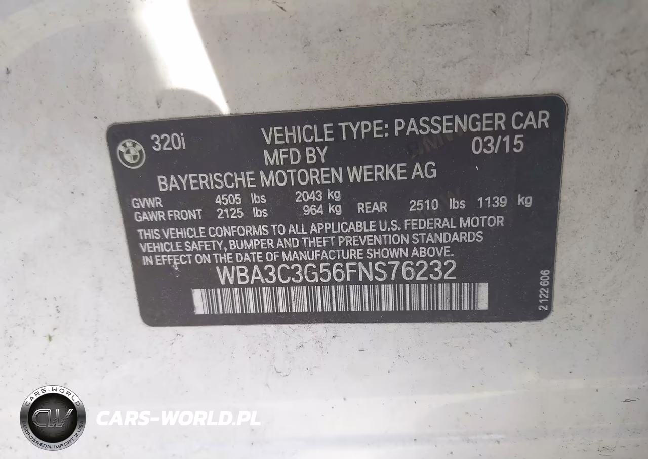 2015 BMW 320I xDrive VIN:WBA3C3G56FNS76232 - 9