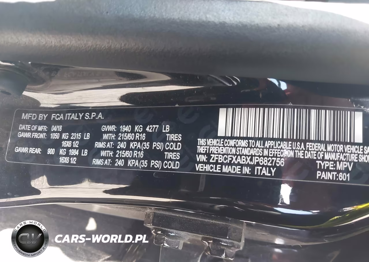 2018 Fiat 500X Pop Fwd VIN:ZFBCFXABXJP682756 - 9