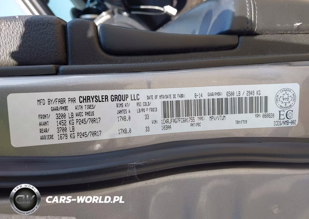 2015 Jeep Grand Cherokee Laredo VIN:1C4RJFAG7FC601755 - 9