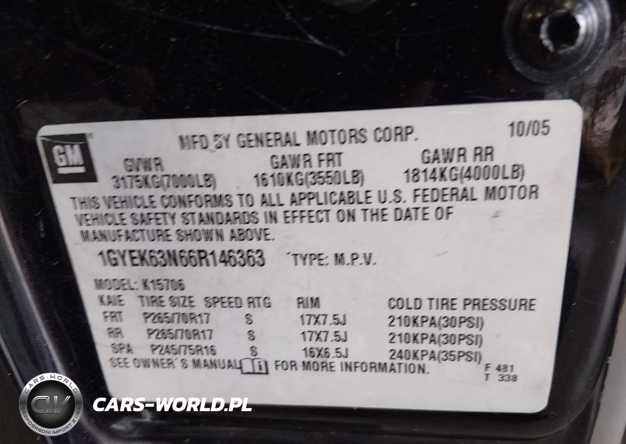 2006 Cadillac Escalade Standard VIN:1GYEK63N66R146363 - 9