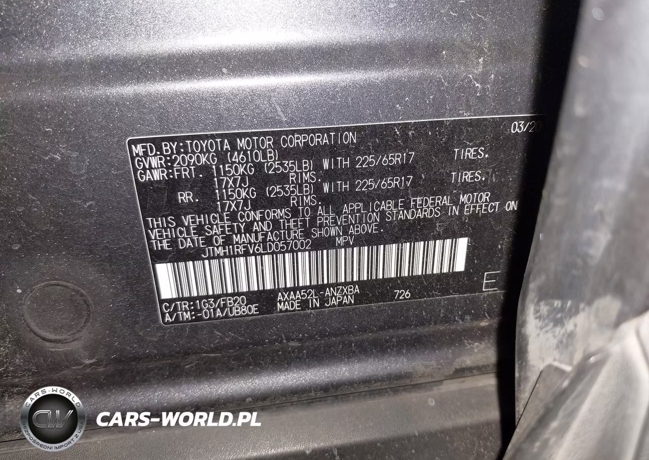 2020 Toyota Rav4 Le VIN:JTMH1RFV6LD057002 - 9