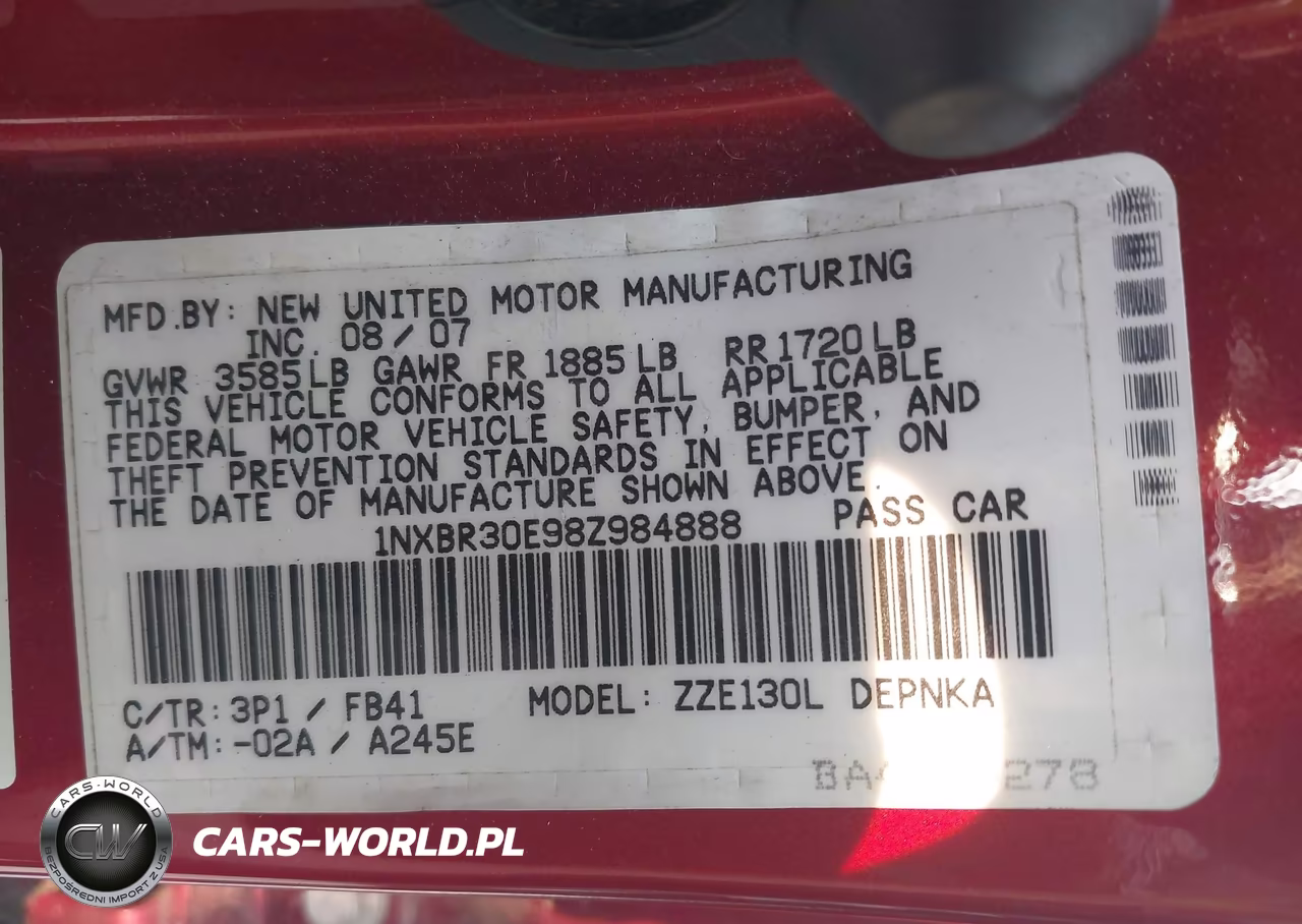2008 Toyota Corolla Le VIN:1NXBR30E98Z984888 - 9