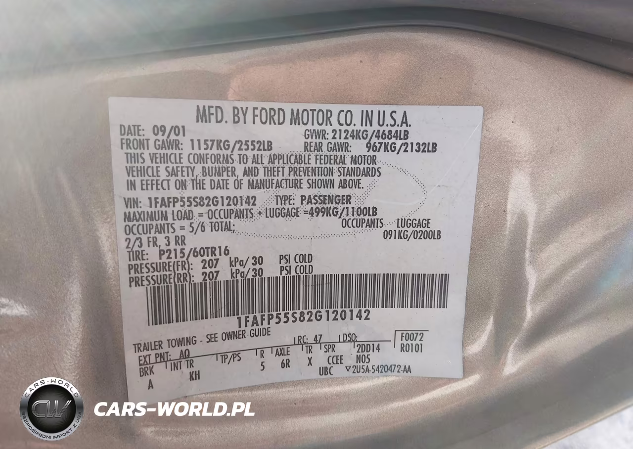 2002 Ford Taurus Ses VIN:1FAFP55S82G120142 - 9