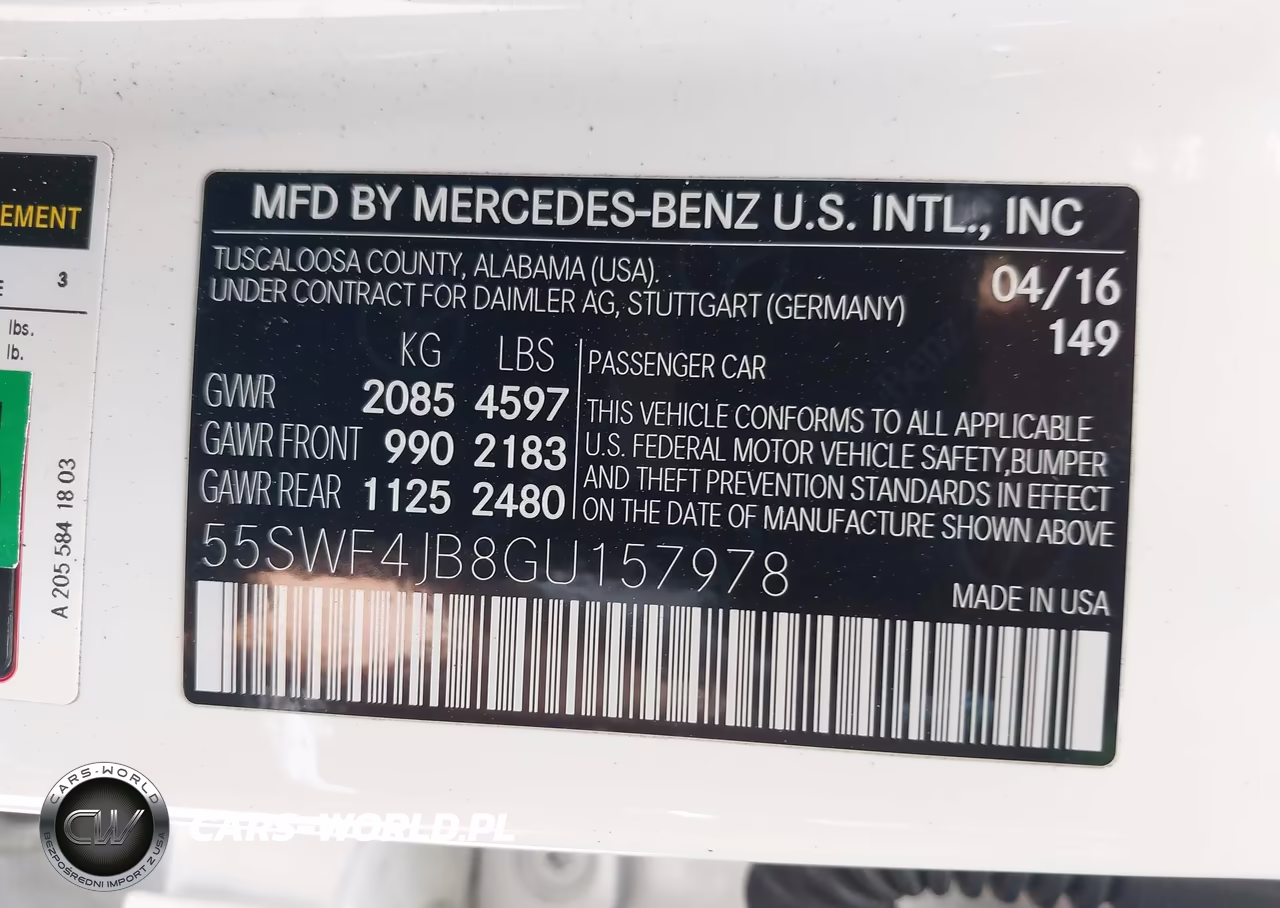 2016 Mercedes-Benz C 300 VIN:55SWF4JB8GU157978 - 9