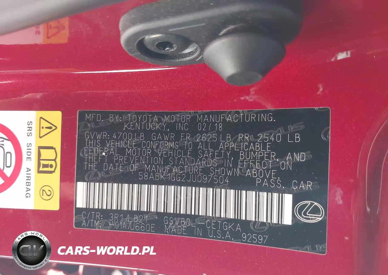 2018 Lexus Es 350 VIN:58ABK1GG2JU097504 - 9