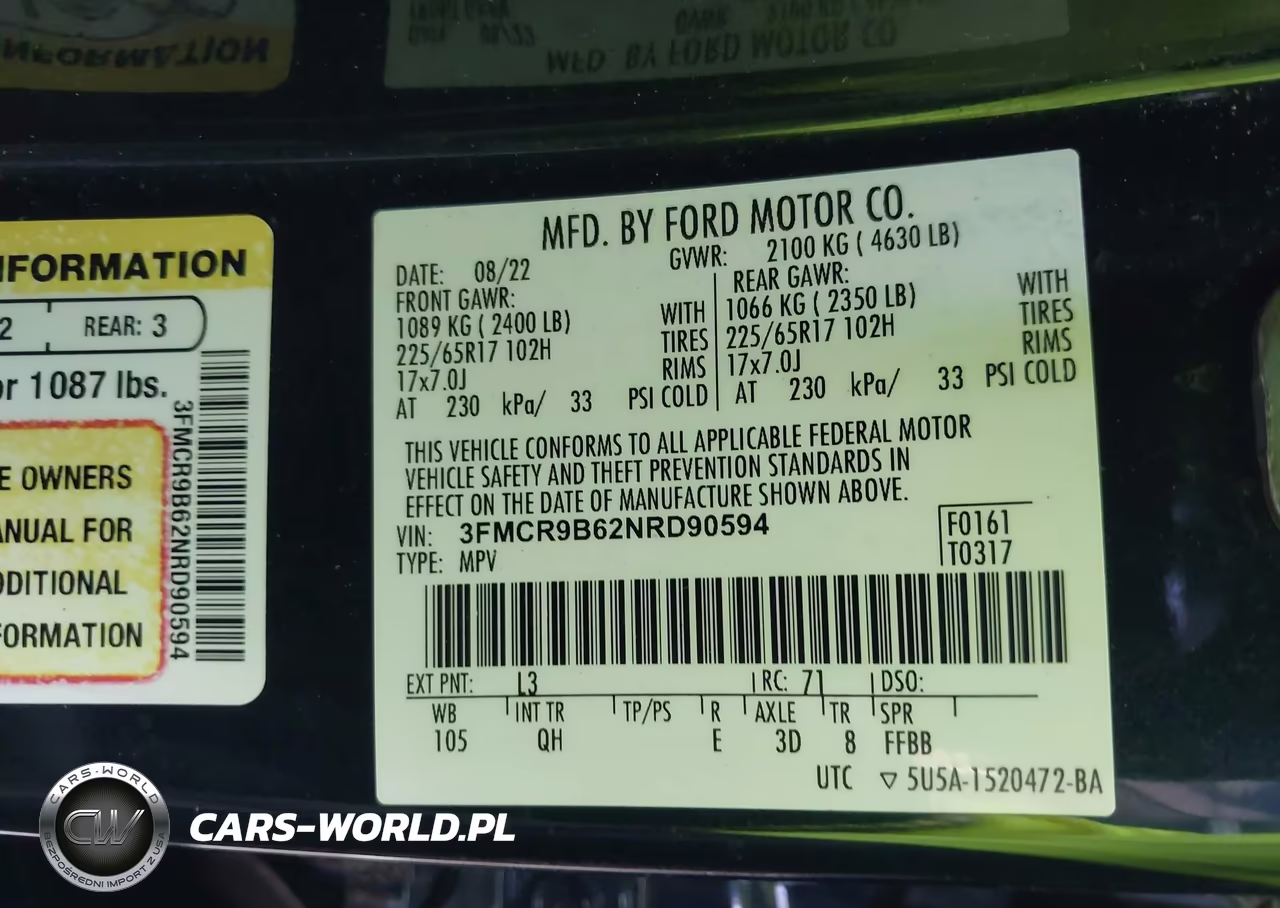 2022 Ford Bronco Sport Big Bend VIN:3FMCR9B62NRD90594 - 9