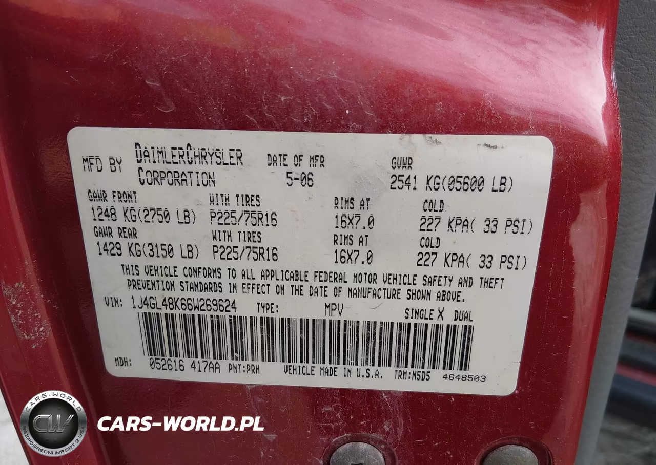 2006 Jeep Liberty Sport VIN:1J4GL48K66W269624 - 9